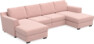 Friday - 2-sits soffa med två schäslonger - Rosa