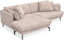 Harper - 4-sits med schäslong XL vänster - Rosa