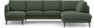 Madison Lux - 2-sits soffa med schäslong vänster och divan höger - Grön