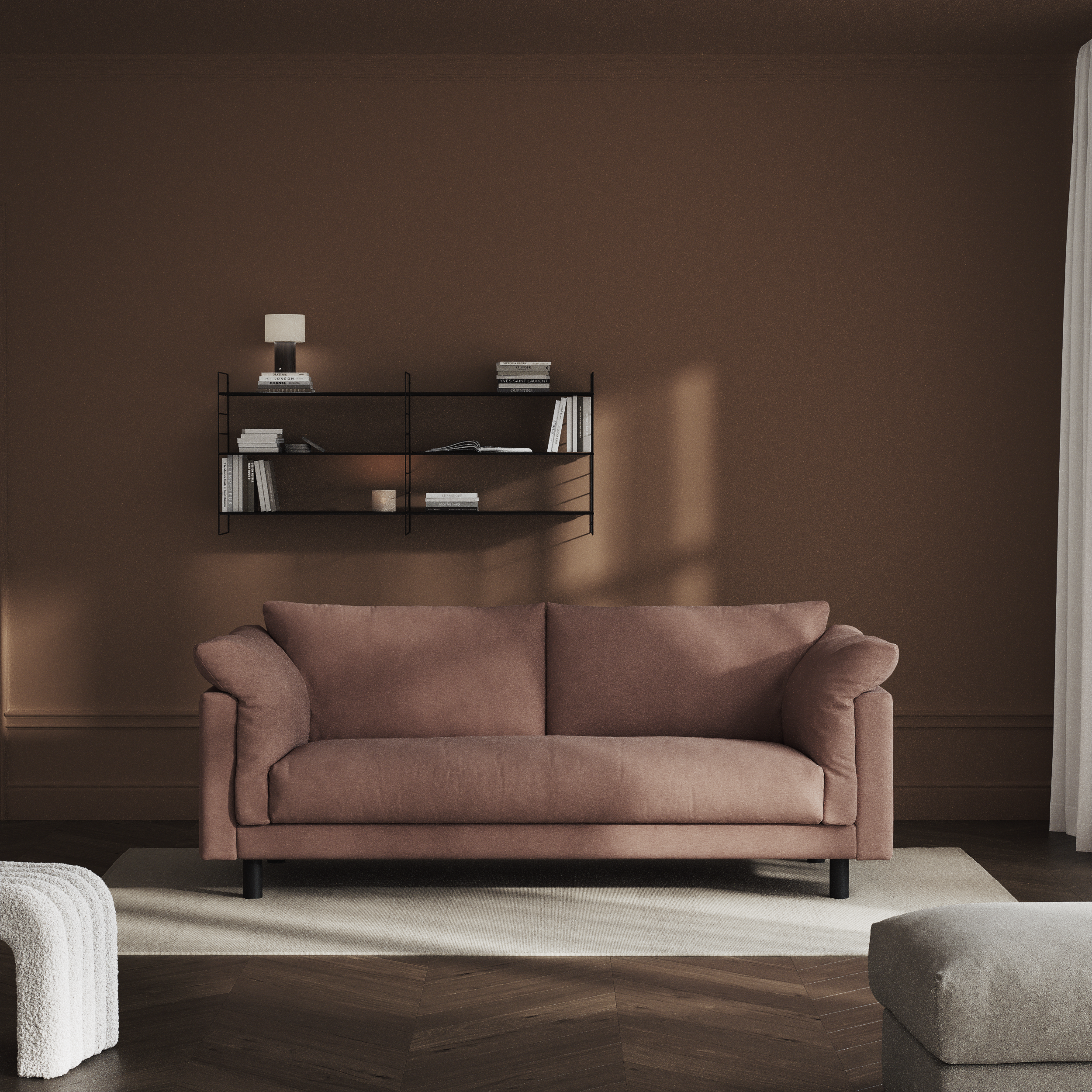 Cherrie - 2,5-sits soffa, hel dyna, fast klädsel - inspiration