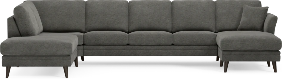 Eden - 3-sits soffa med divan vänster och schäslong höger - Grå