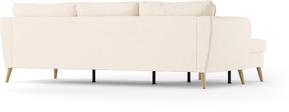County - 3-sits soffa med flyttbar schäslong - Vit