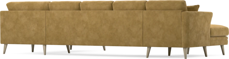 Eden - 3-sits soffa med schäslong vänster och divan höger - Gul