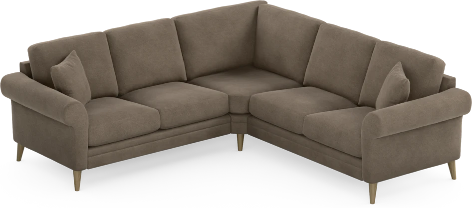 Eden - Hörnsoffa, 2+2-sits - Brun