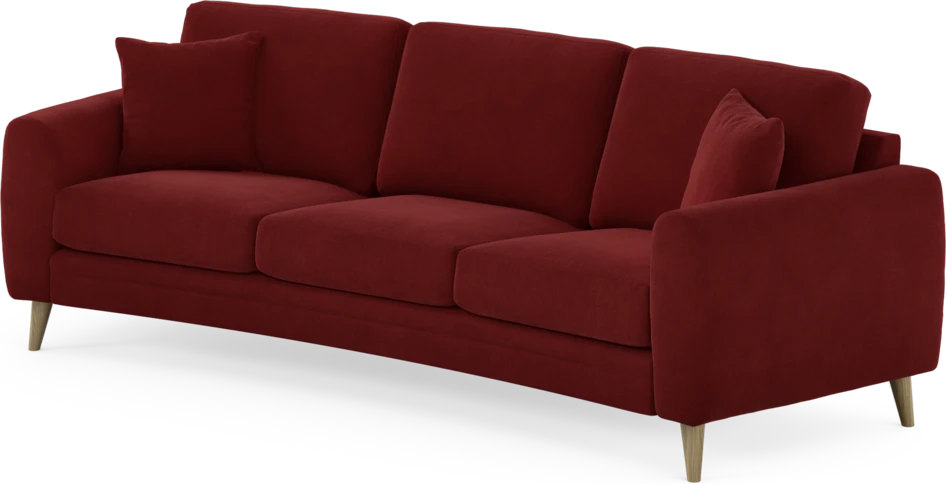 Eden - 3-sits soffa svängd - Röd