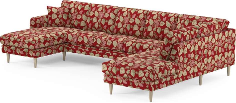 Eden - 3-sits soffa med schäslong vänster och divan höger - Flerfärgad