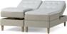 Delux Sense - Ställbar säng, dubbelsäng med bäddmadrass och sängben - Beige