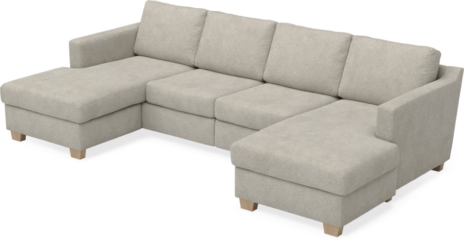 Friday - 2-sits soffa med två schäslonger - Beige