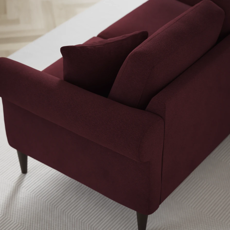 Eden - 2,5-sits soffa svängd - Röd