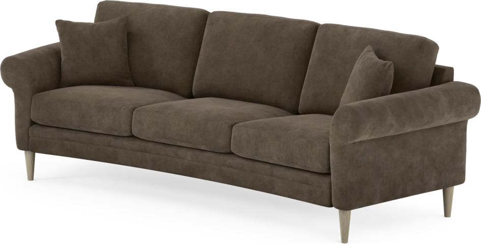 Eden - 3-sits soffa svängd - Brun