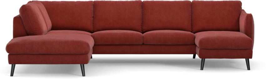 Madison Lux - 2-sits soffa med divan vänster och schäslong höger - Rosa