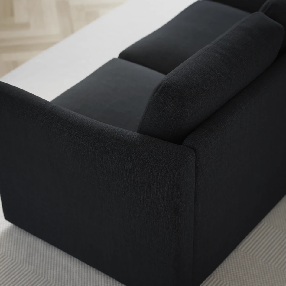 Öland - Bäddsoffa med divan höger - Blå