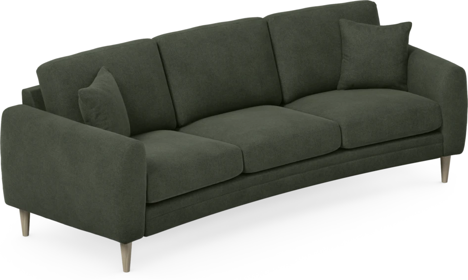 Eden - 3-sits soffa svängd - Grön