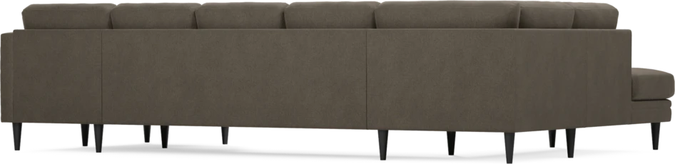 Eden - 3-sits soffa med divan vänster och schäslong höger - Brun
