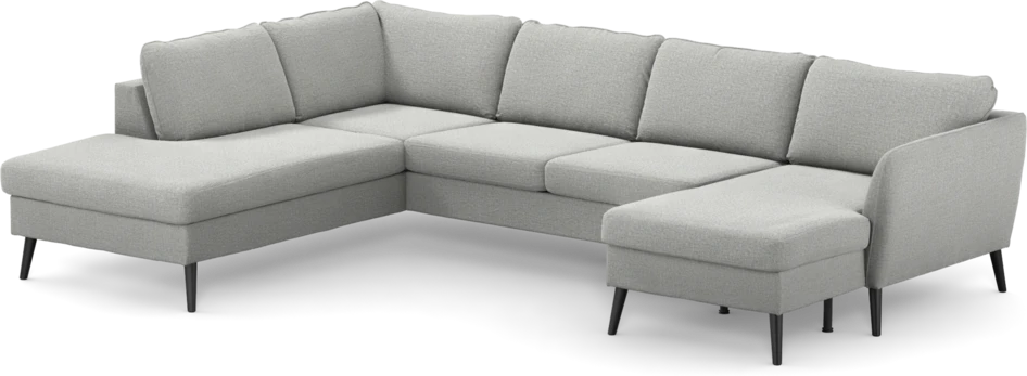 County - 3-sits soffa med divan vänster och schäslong höger - Grå
