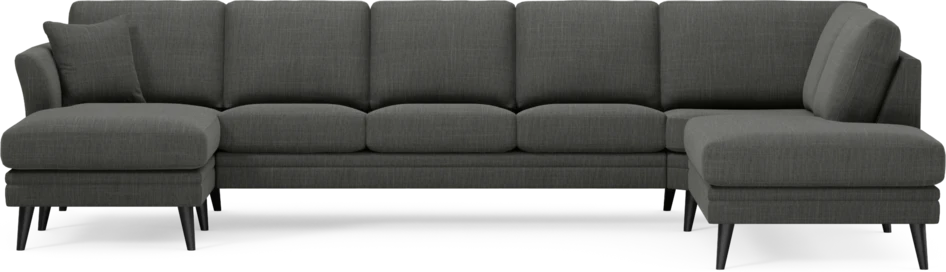 Eden - 3-sits soffa med schäslong vänster och divan höger - Grå