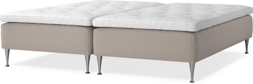 Delux Sense - Ramsäng, dubbelsäng med bäddmadrass - Beige