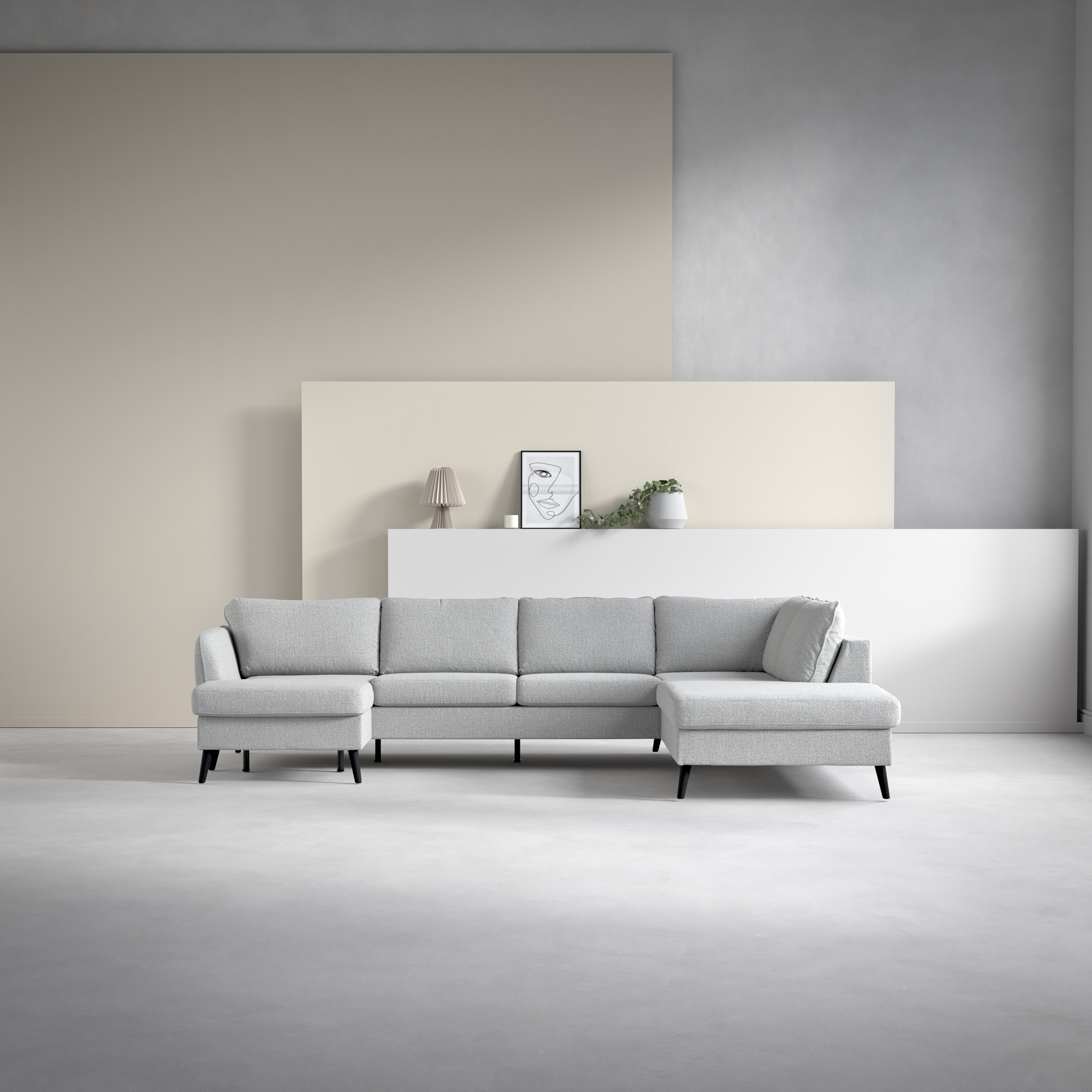 County - 3-sits soffa med schäslong vänster och divan höger - inspiration