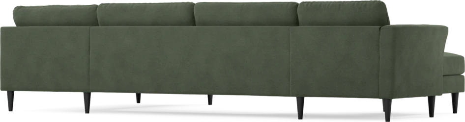 Bridge - 3-sits soffa med schäslong vänster och divan höger - Grön