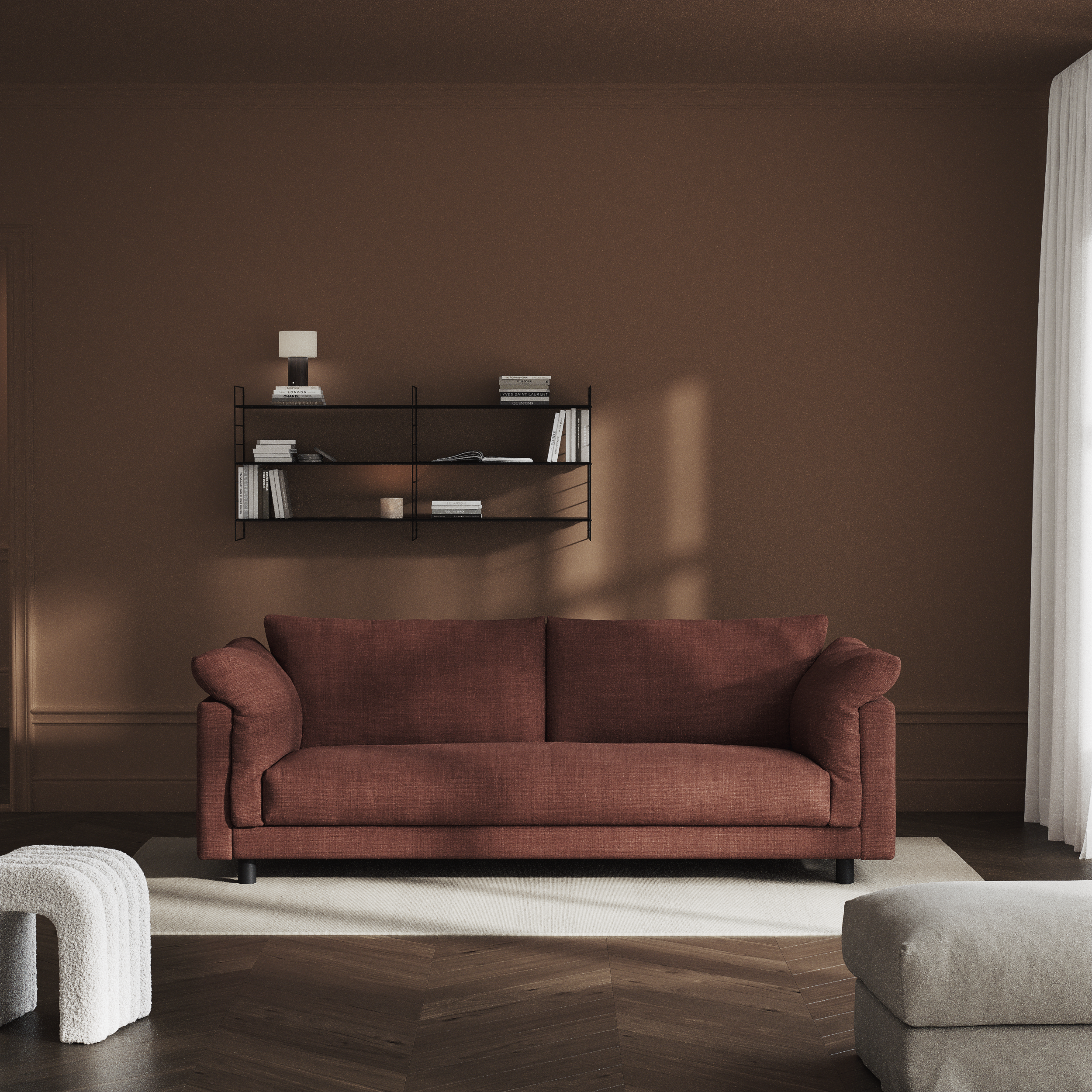 Cherrie - 3-sits soffa, hel dyna, fast klädsel - inspiration