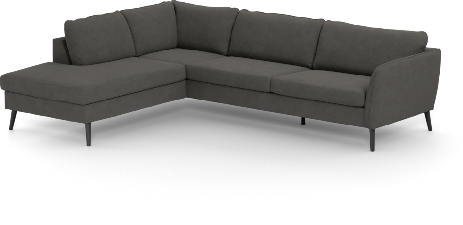 County - 2,5-sits soffa med divan vänster - Brun