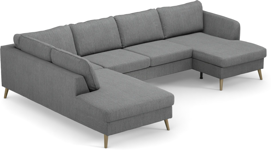 County - 3-sits soffa med divan vänster och schäslong höger - Grå