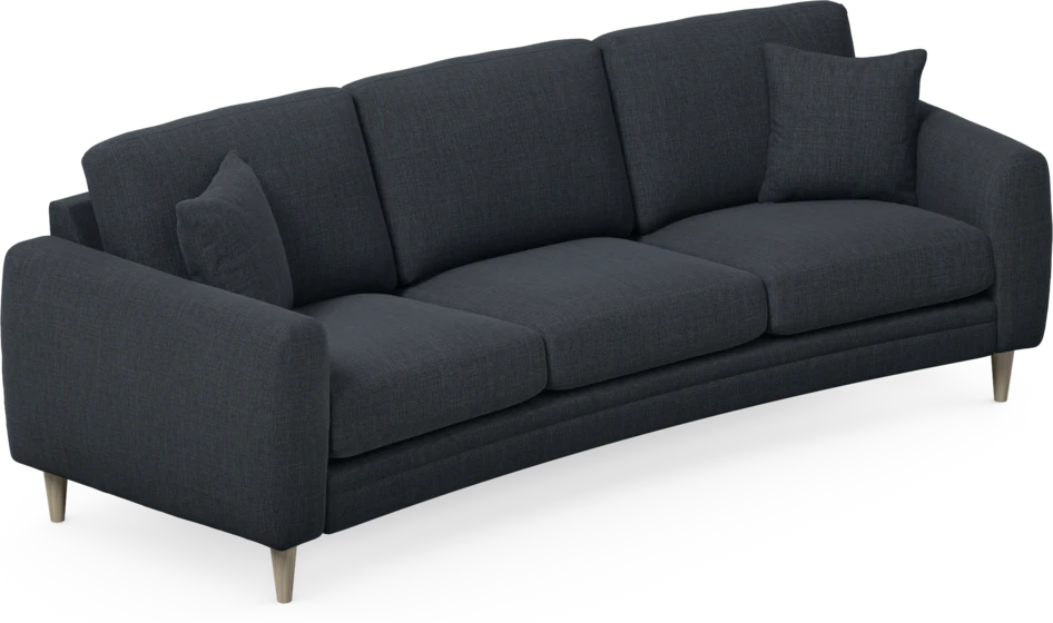 Eden - 3-sits soffa svängd - Blå