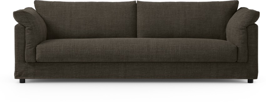 Cherrie - 4-sits soffa, hel dyna och kappa - Brun