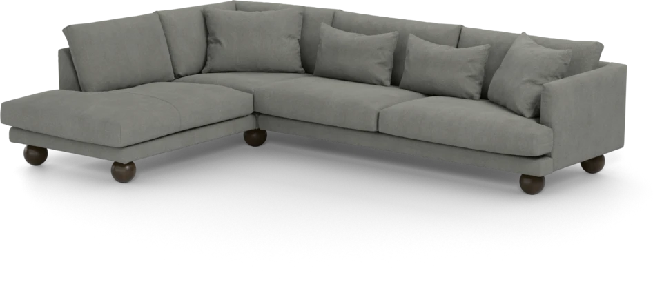 Harper - 3-sits soffa med divan vänster - Grå