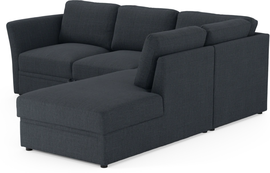 Öland - Bäddsoffa med divan höger - Blå