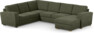 Friday - Hörnsoffa, 2+3-sits med schäslong höger - Grön