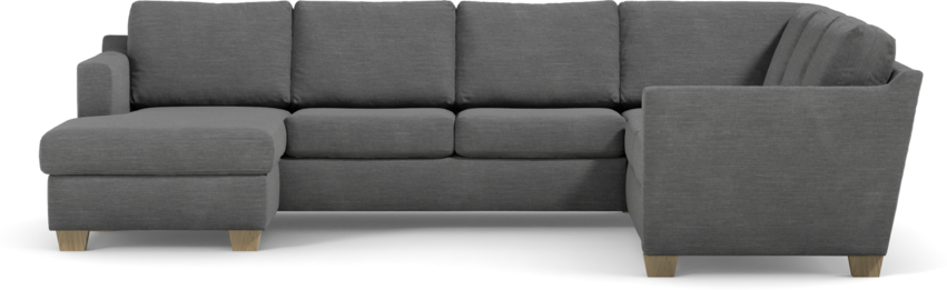 Friday - Hörnsoffa, 3+2-sits med schäslong vänster - Grå