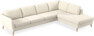 County - 3-sits soffa med divan höger - Vit