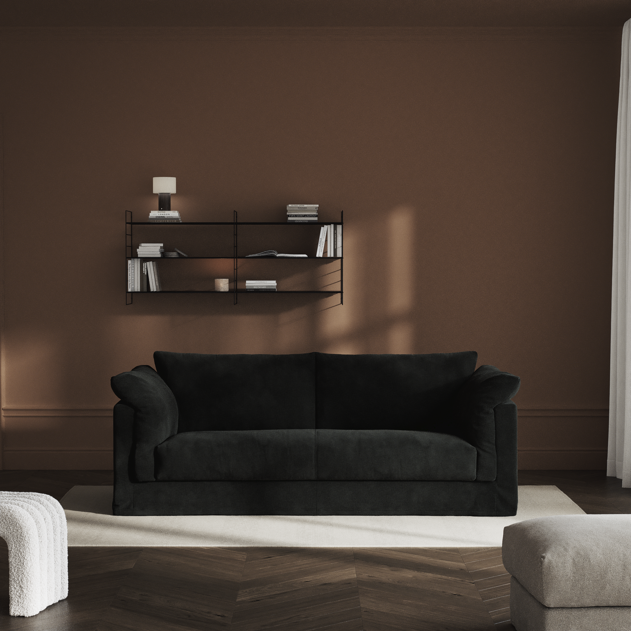 Cherrie, 2,5-sits soffa, hel dyna och kappa