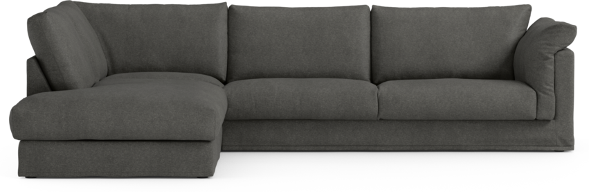 Cherrie Klädsel - Klädsel till 3-sits soffa med divan vänster - Grå
