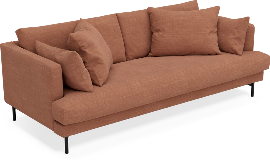 Harper - 3-sits soffa, hel dyna - Orange