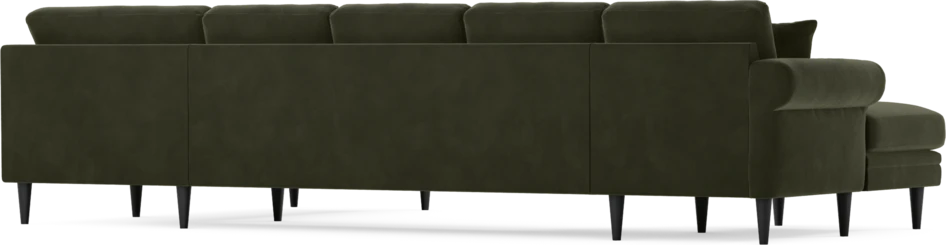 Eden - 3-sits soffa med schäslong vänster och divan höger - Grön