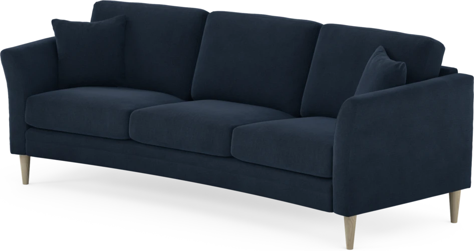 Eden - 3-sits soffa svängd - Blå