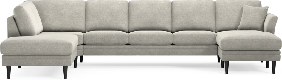 Eden - 3-sits soffa med divan vänster och schäslong höger - Grå