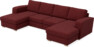 Friday - 2-sits soffa med två schäslonger - Rosa