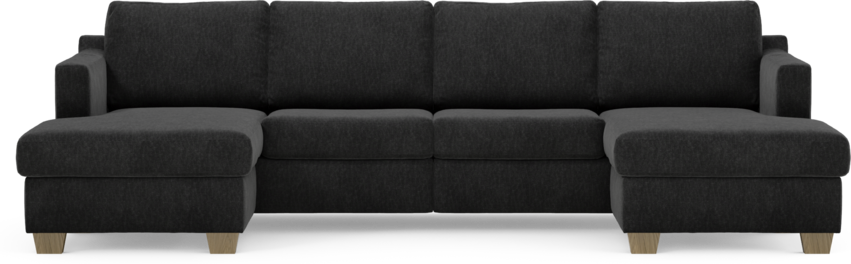 Friday - 2-sits soffa med två schäslonger - Blå