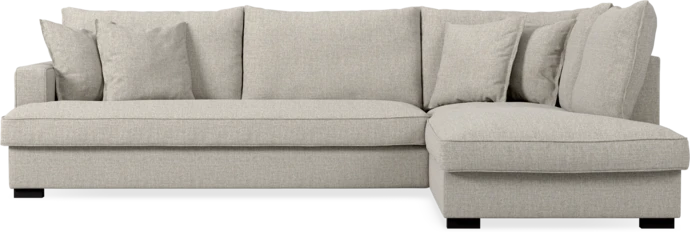 Mila, 3-sits soffa med divan höger, hel dyna