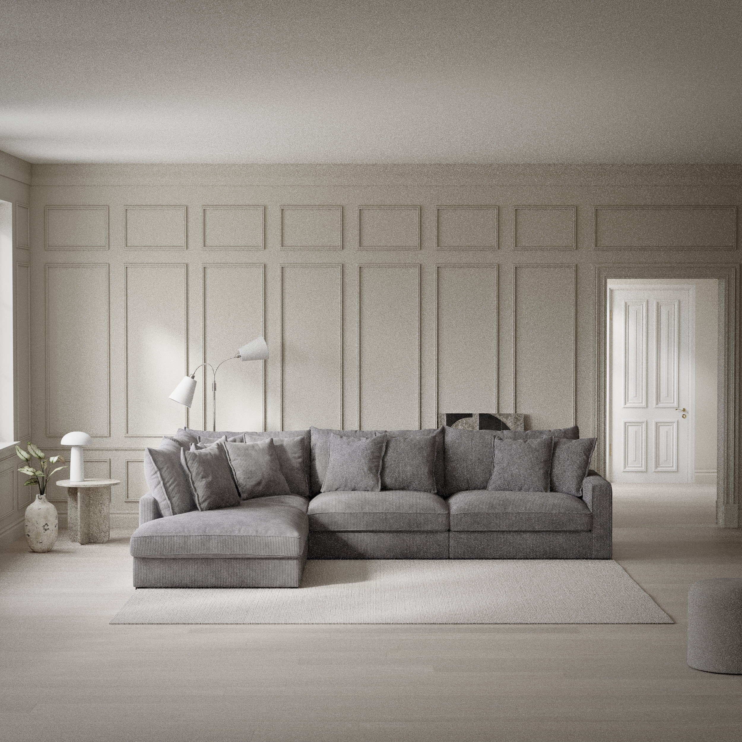 Rossi - 3-sits soffa med divan vänster - inspiration