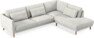 Willow - 3-sits soffa med divan höger, fast klädsel - Vit