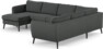County - Hörnsoffa, 3+2-sits med schäslong vänster - Grå