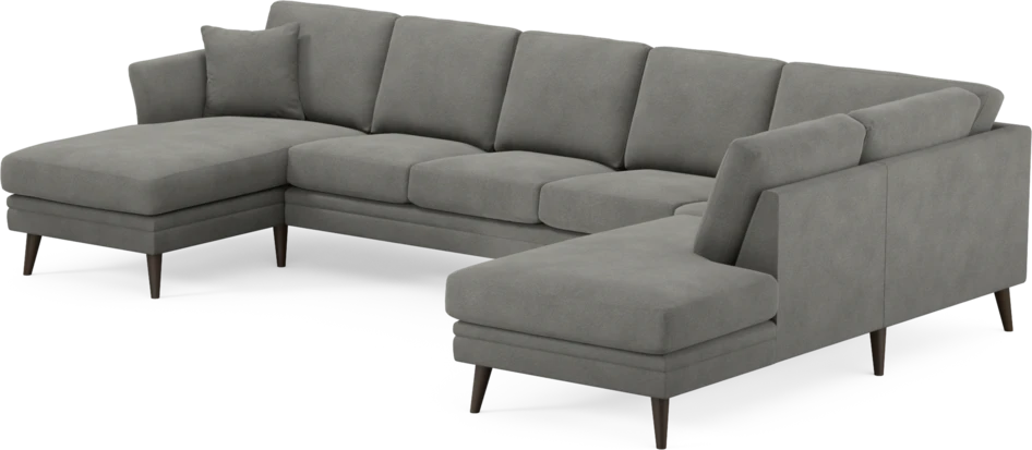 Eden - 3-sits soffa med schäslong vänster och divan höger - Grå