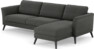Bridge - 3-sits soffa med schäslong höger - Grå