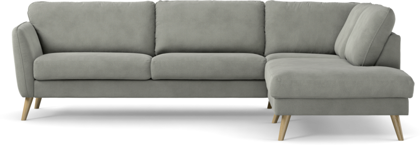 Bridge - 3-sits soffa med divan höger - Grå