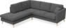 Eden - 2-sits soffa med divan - Svart