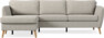 County - 3-sits soffa med flyttbar schäslong - Beige